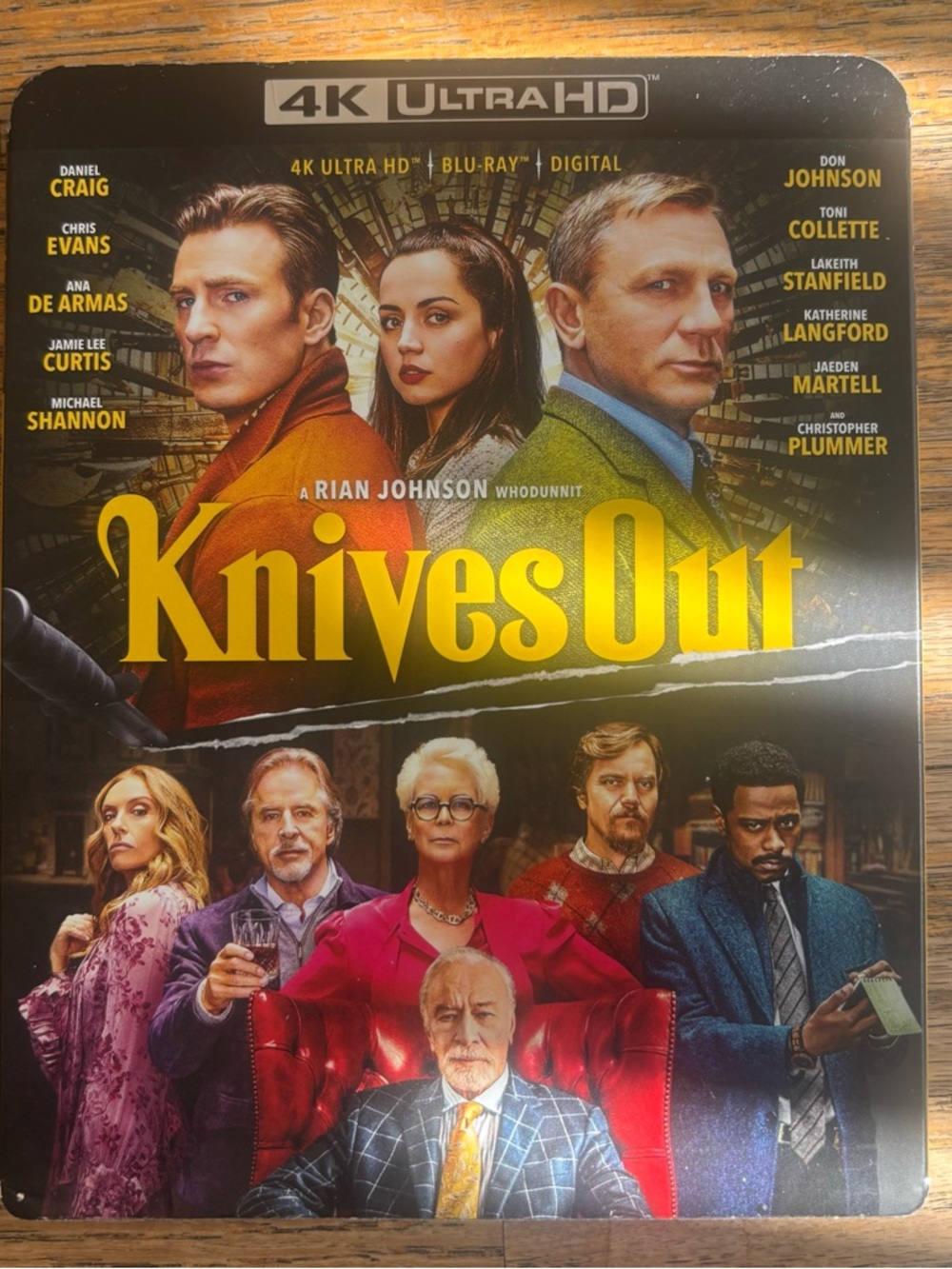 Knives Out 4K Ultra HD + Blu-ray (2-Disc Set) with Rare Original Slipcover